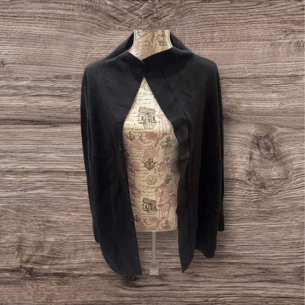 Women's Roni Rabl Plus Size Vintage Y2K  Knit Cardigan Sweater Black 2XL